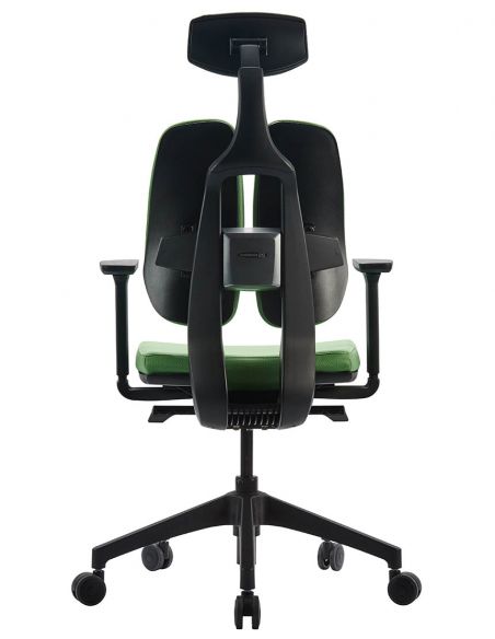 Ортопедичне крісло DUOREST D2 BLACK/GREEN, зелене
