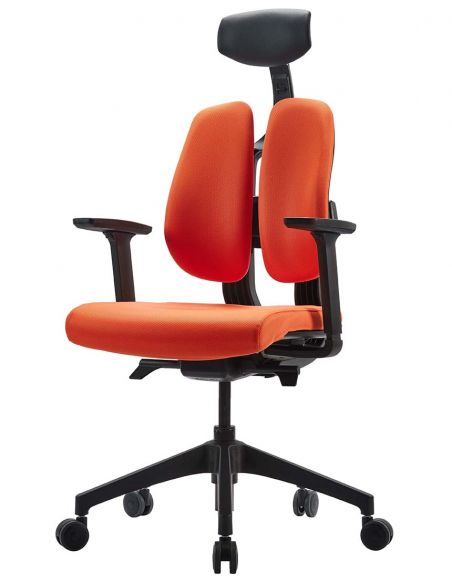 Ортопедичне крісло DUOREST D2 BLACK/ORANGE, помаранчеве