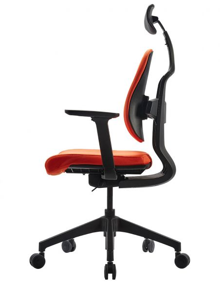 Ортопедичне крісло DUOREST D2 BLACK/ORANGE, помаранчеве