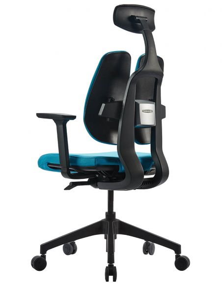 Ортопедичне крісло DUOREST D2 BLACK/BLUE, синє