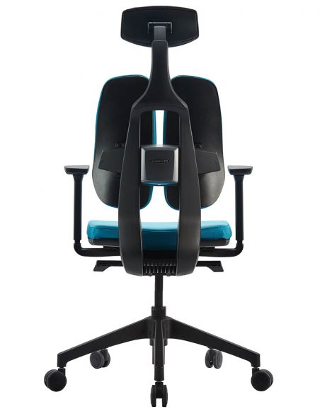 Ортопедичне крісло DUOREST D2 BLACK/BLUE, синє