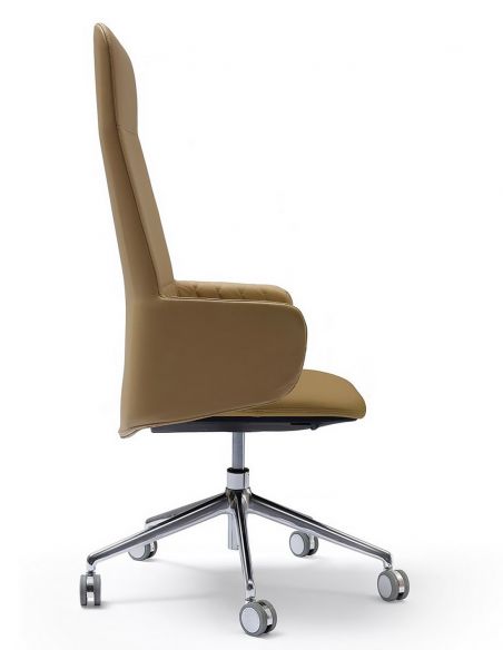 Крісло QUINTI SEDUTE DEEP DIAMOND для керівника, шкіряне