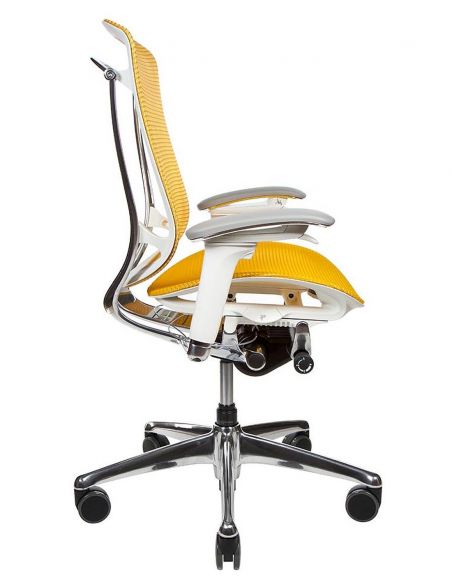 Крісло OKAMURA CONTESSA SECONDA, із сітчастим сидінням, білий корпус