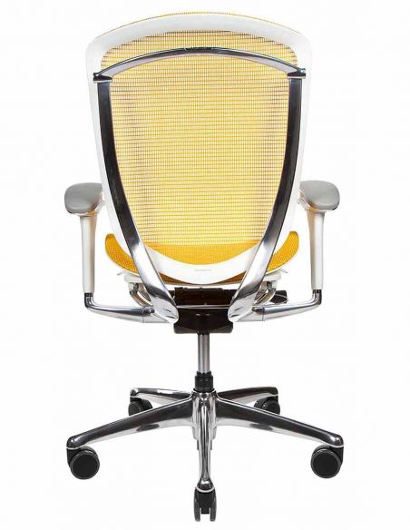 Крісло OKAMURA CONTESSA SECONDA, із сітчастим сидінням, білий корпус