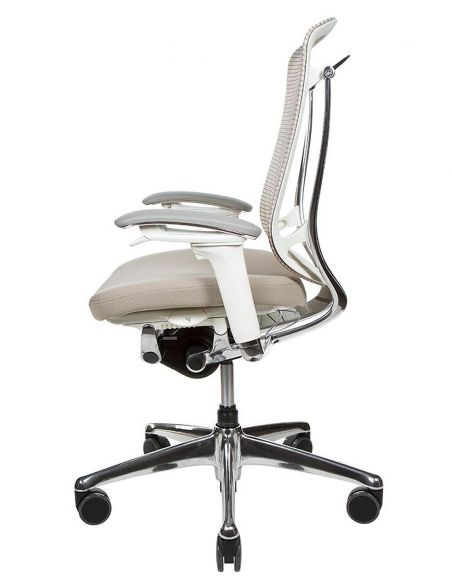 Крісло OKAMURA CONTESSA SECONDA, з тканинним сидінням, білий корпус