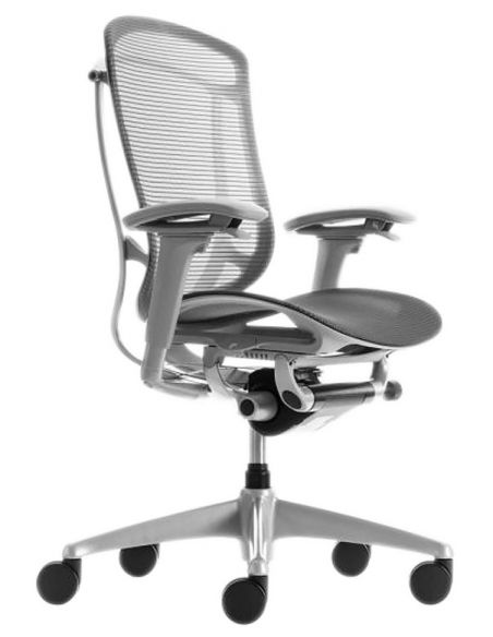 Крісло OKAMURA CONTESSA SECONDA, із сітчастим сидінням, сірий корпус