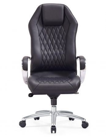 Крісло керівника шкіряне F103 BL, ЧОРНЕ 2