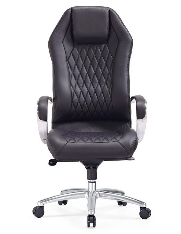 Крісло керівника шкіряне F103 BL, ЧОРНЕ