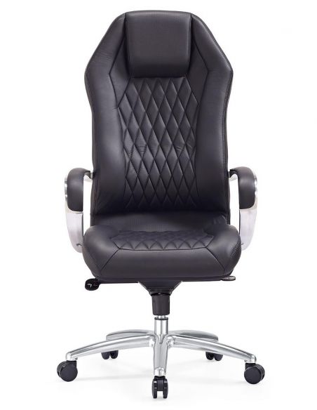 Крісло керівника шкіряне F103 BL, ЧОРНЕ