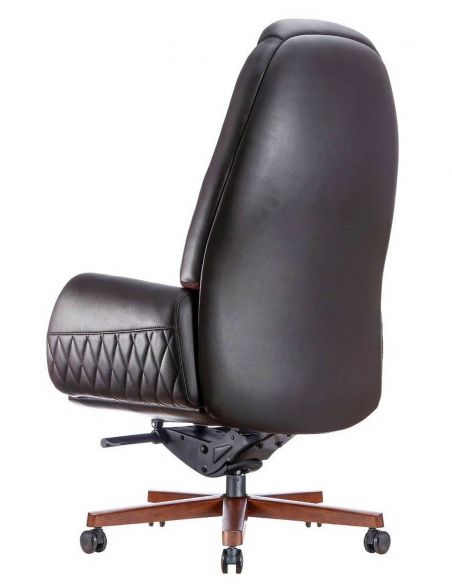 Крісло керівника шкіряне БОЇНГ BRL, КОРИЧНЕВЕ