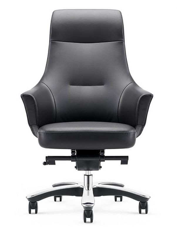Крісло керівника шкіряне A1904, ЧОРНА ШКІРА