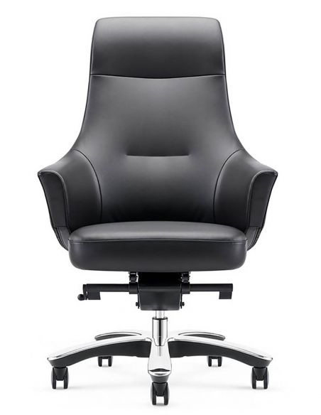 Крісло керівника шкіряне A1904, ЧОРНА ШКІРА
