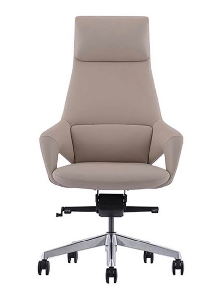 Крісло керівника шкіряне FK005, КЛАСИЧНЕ, БЕЖЕВЕ