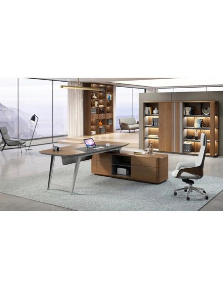 Крісло керівника шкіряне FK005, КЛАСИЧНЕ, БЕЖЕВЕ