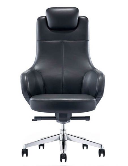 Крісло керівника шкіряне A1518, СІРА ШКІРА