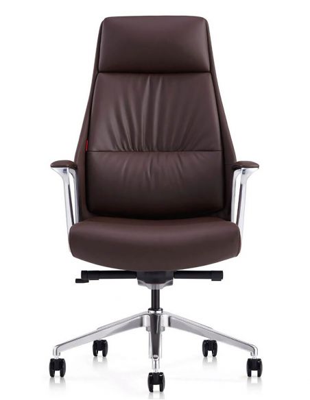Крісло керівника шкіряне A1826, КОРИЧНЕВА ШКІРА