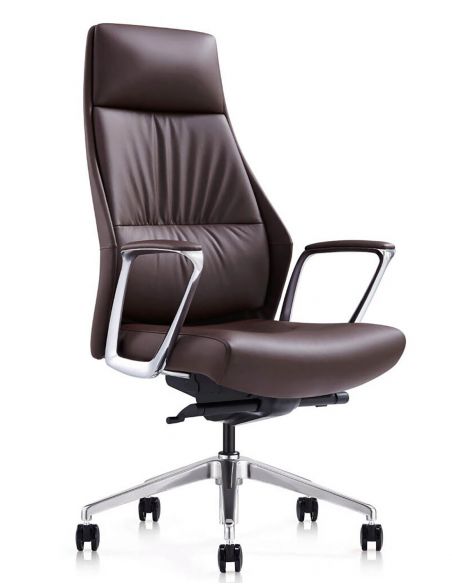 Крісло керівника шкіряне A1826, КОРИЧНЕВА ШКІРА