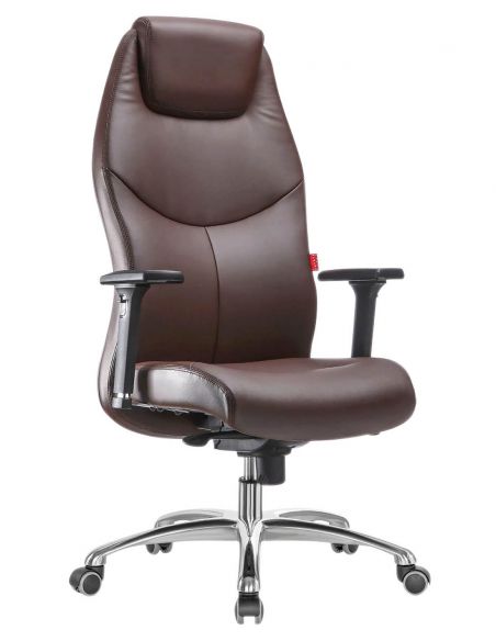 Крісло керівника F195 BRE, КОРИЧНЕВЕ, ЕКОШКІРА