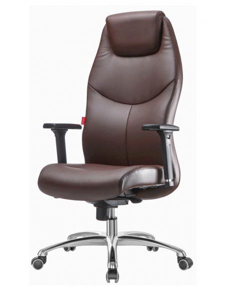 Крісло керівника F195 BRE, ЕКОШКІРА, КОРИЧНЕВЕ