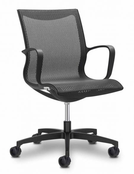 Крісло SITLAND SOUL AIR MEETING BLACK для відвідувача