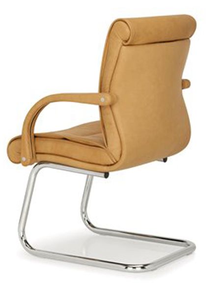 Крісло QUINTI SEDUTE APOLLO для відвідувачів, шкіряне, на полозах