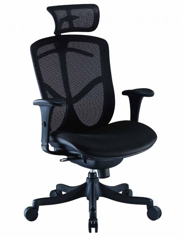 Крісло COMFORT SEATING BRANT SIMPLE (BRSS-HBM-F) з тканинним сидінням, з підголовником, для оператора