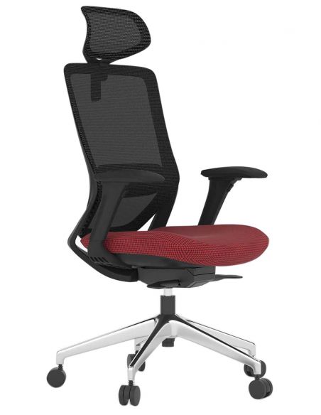 Крісло KRESLALUX SWIFT GHB RED ALU, офісне, ергономічне