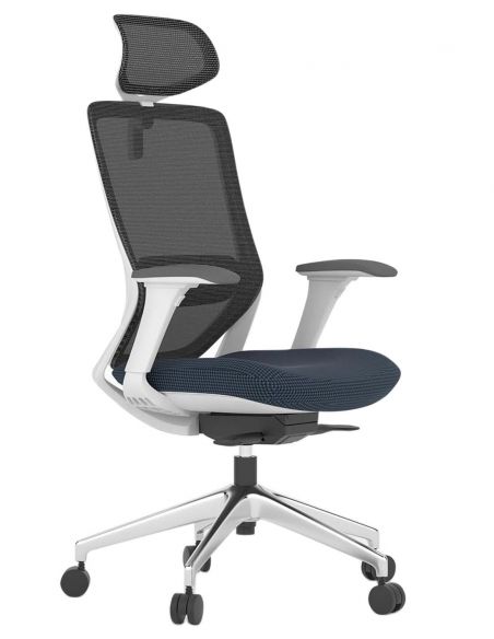 Крісло KRESLALUX SWIFT GHW INDIGO ALU, з тканинним сидінням