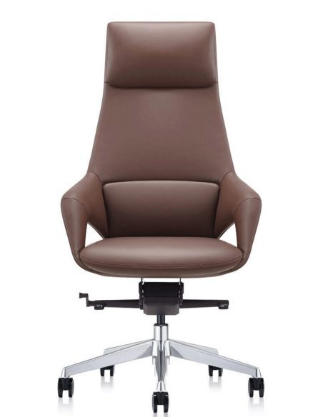 КРІСЛО КЕРІВНИКА ШКІРЯНЕ FK005, КЛАСИЧНЕ, КОРИЧНЕВЕ