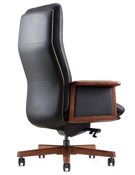 КРІСЛО PULMANN A2262 ДЛЯ КЕРІВНИКА, ШКІРЯНЕ, ЧОРНИЙ КОЛІР