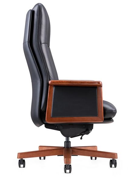 КРІСЛО PULMANN A2262 ДЛЯ КЕРІВНИКА, ШКІРЯНЕ, ЧОРНИЙ КОЛІР