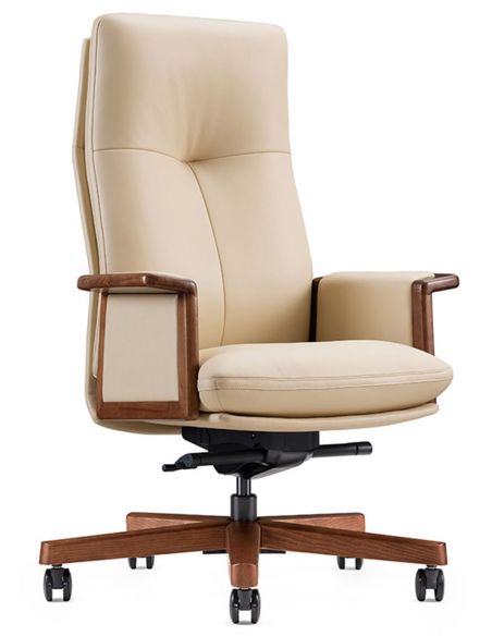 КРІСЛО PULMANN A2262 ДЛЯ КЕРІВНИКА, ШКІРЯНЕ, БЕЖЕВИЙ КОЛІР