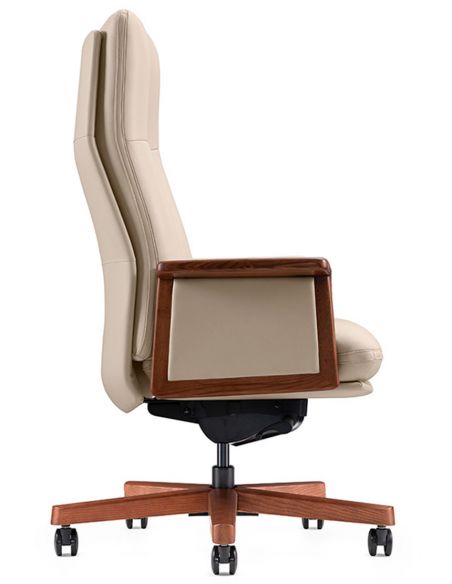 КРІСЛО PULMANN A2262 ДЛЯ КЕРІВНИКА, ШКІРЯНЕ, БЕЖЕВИЙ КОЛІР