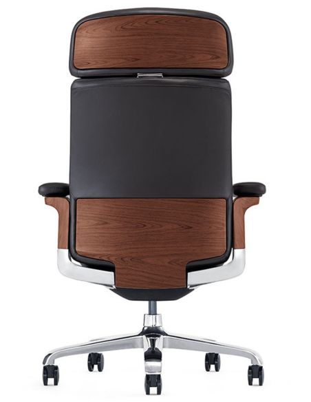 КРІСЛО ROVER FK006-A ДЛЯ КЕРІВНИКА, ШКІРЯНЕ, ЧОРНЕ