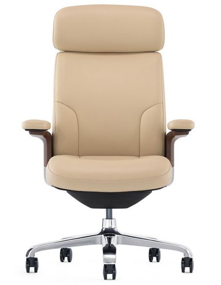 КРІСЛО ROVER FK006-A ДЛЯ КЕРІВНИКА, ШКІРЯНЕ, БЕЖЕВЕ