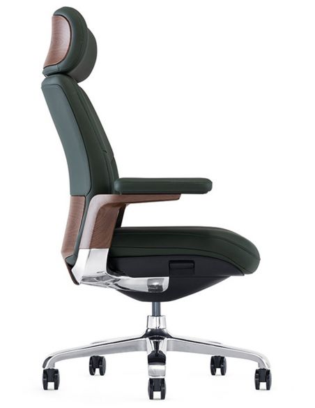 КРІСЛО ROVER FK006-A ДЛЯ КЕРІВНИКА, ШКІРЯНЕ, ЗЕЛЕНЕ