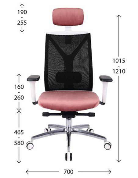 КРІСЛО GROSPOL VALIO WS HD WHITE ергономічне