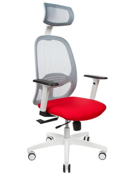 КРІСЛО GROSPOL NODI WS HD ДЛЯ ОПЕРАТОРА, білий корпус