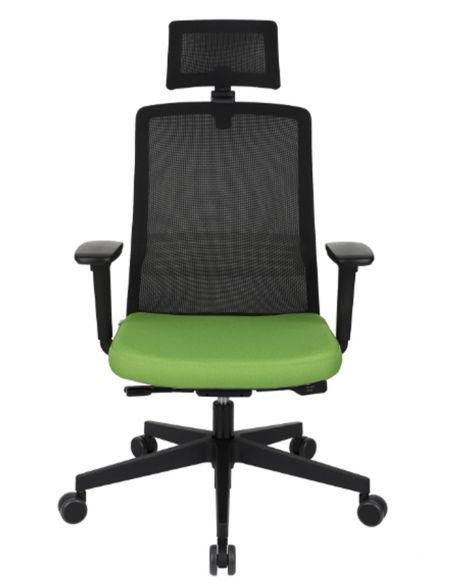 КРІСЛО GROSPOL COCO BS HD BLACK ДЛЯ ОПЕРАТОРА