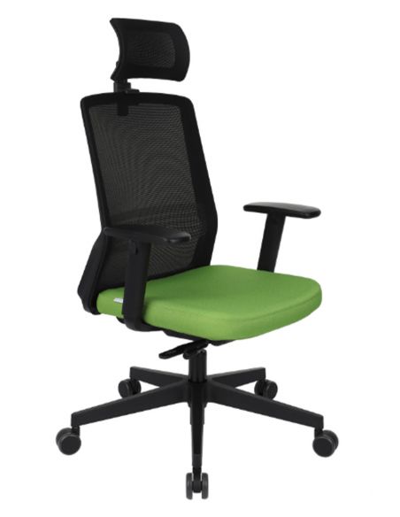 КРІСЛО GROSPOL COCO BS HD BLACK ДЛЯ ОПЕРАТОРА