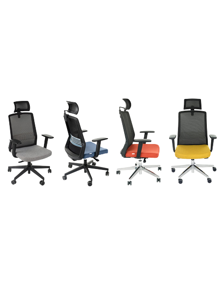 КРІСЛО GROSPOL COCO BS HD BLACK ДЛЯ ОПЕРАТОРА