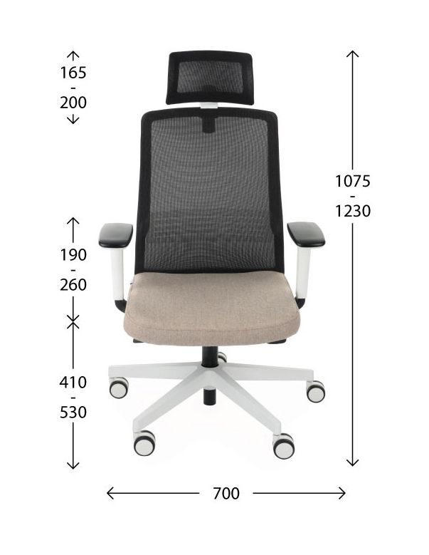 КРІСЛО GROSPOL COCO WS HD WHITE ДЛЯ...