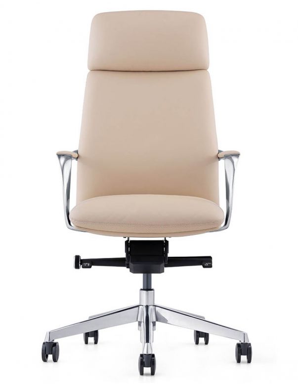 Крісло керівника шкіряне A2216 БЕЖЕВА...