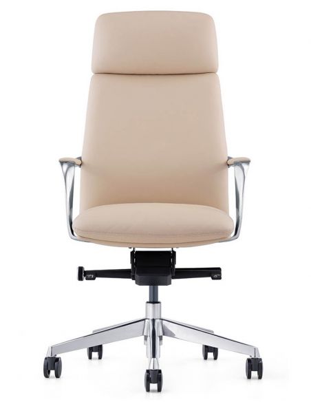 Крісло керівника шкіряне A2216 БЕЖЕВА ШКІРА
