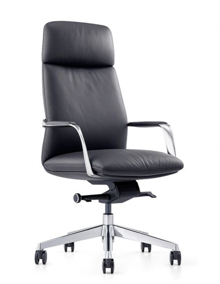 Крісло керівника шкіряне A2216 ЧОРНА ШКІРА