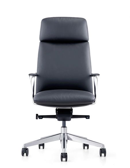 Крісло керівника шкіряне A2216 ЧОРНА ШКІРА