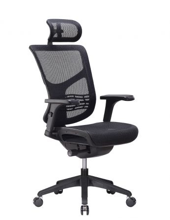 КРІСЛО EXPERT VISTA BLACK (VSM01), ергономічне, колір чорний