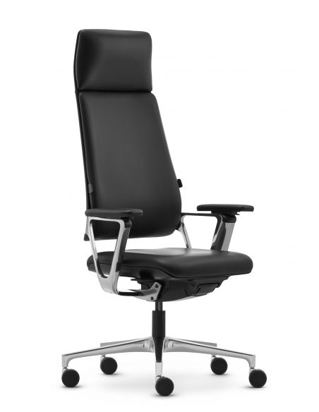КРІСЛО KLOBER CONNEX2 ДЛЯ КЕРІВНИКА, шкіряне, чорний колір