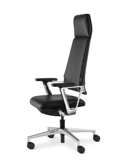КРІСЛО KLOBER CONNEX2 ДЛЯ КЕРІВНИКА, шкіряне, чорний колір