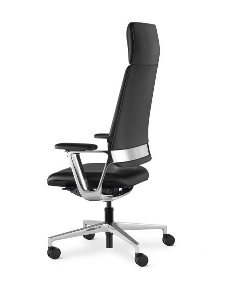 КРІСЛО KLOBER CONNEX2 ДЛЯ КЕРІВНИКА, шкіряне, чорний колір